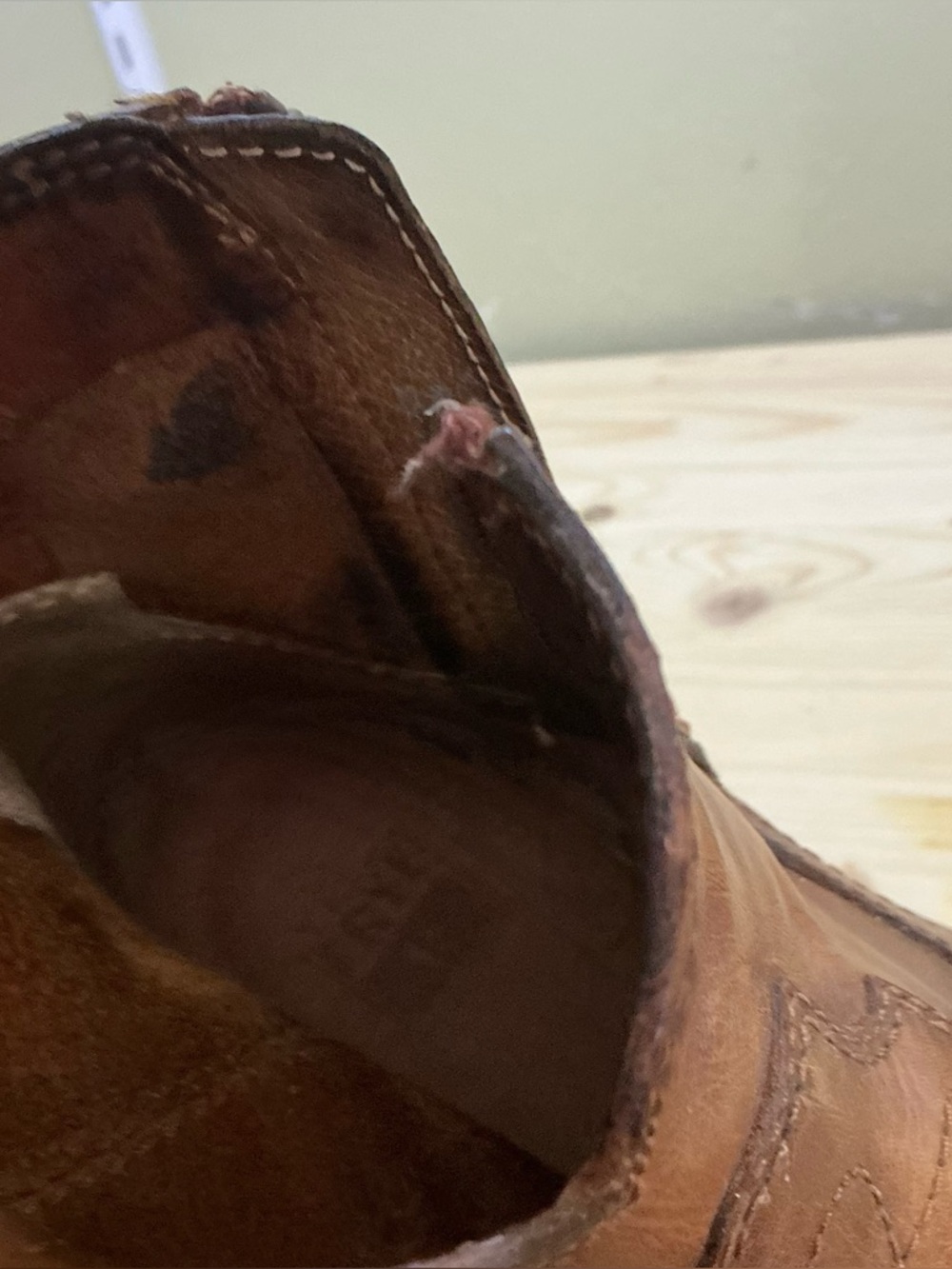 Frye Claire Bootie Side Zipper Size 7M Leather Semi-Pointed Toe Stacked Heel - Picture 12 of 13
